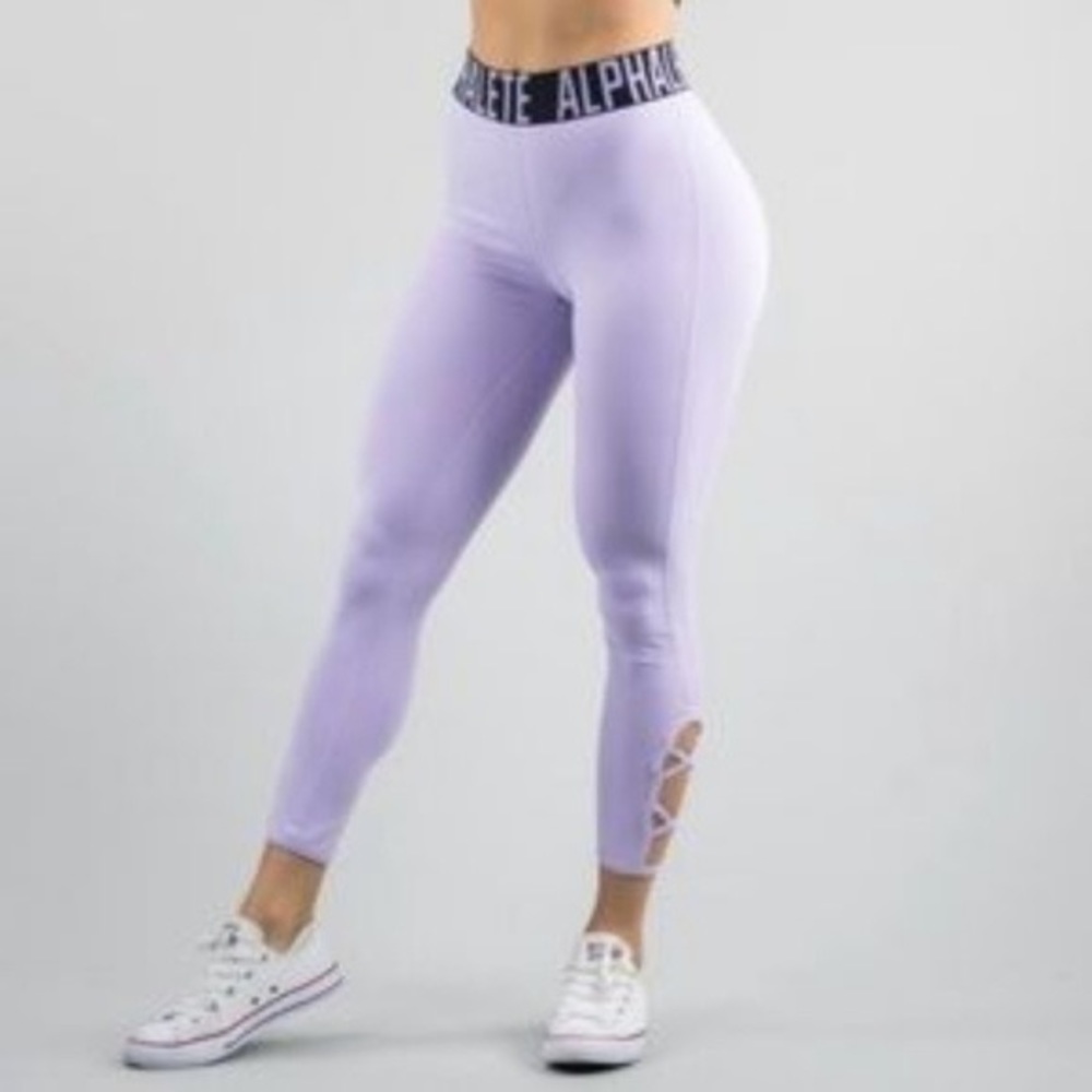 Alphalete cross match leggings lilac